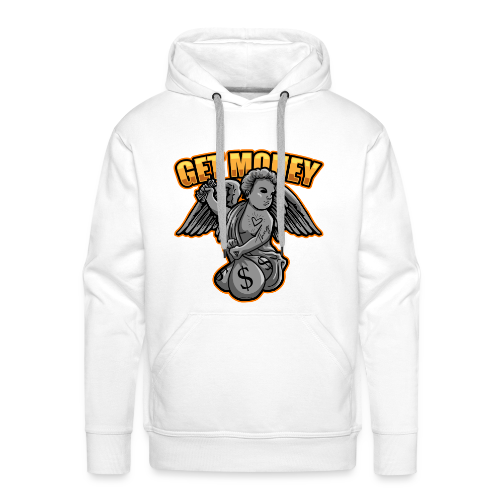 Get Money Men’s Premium Hoodie - white