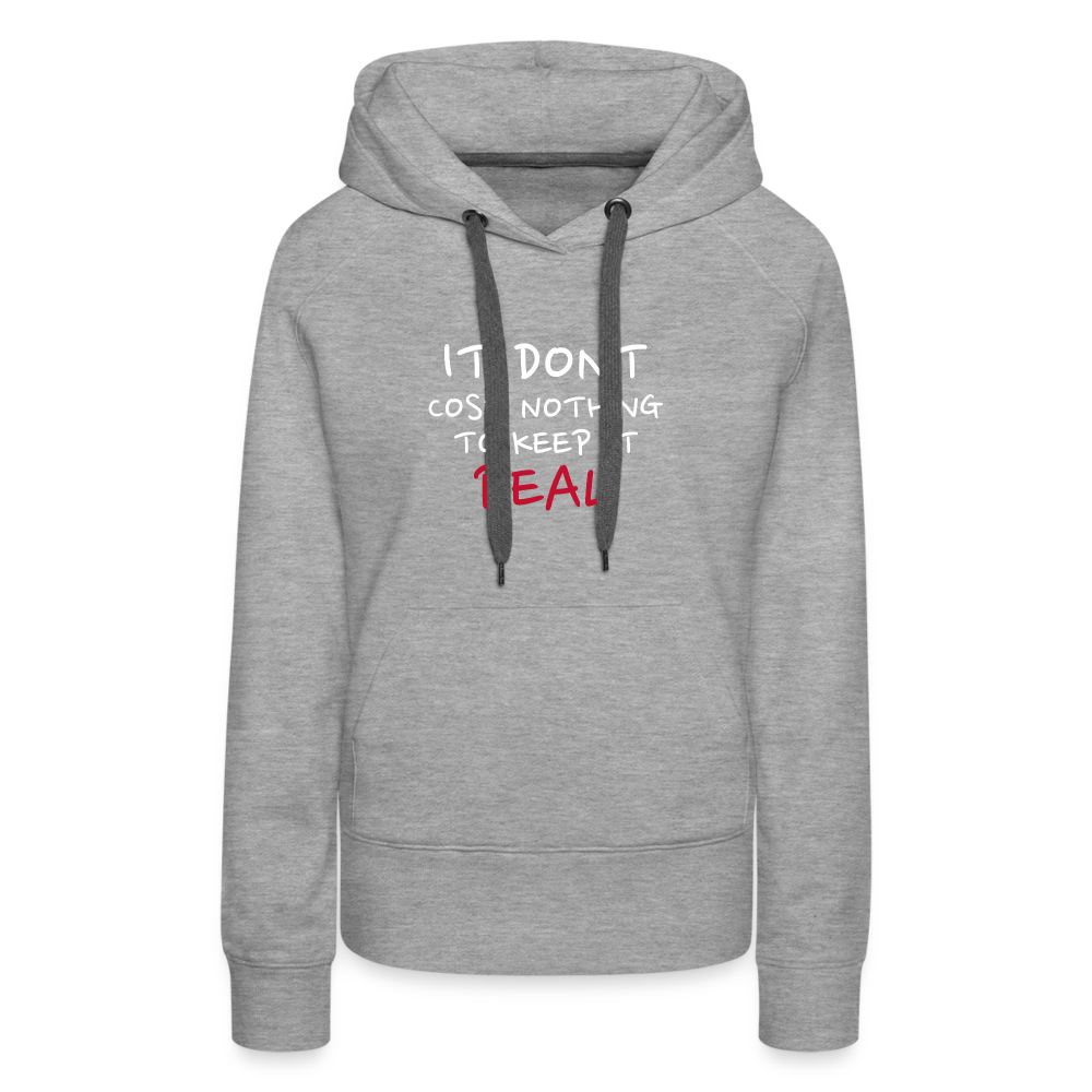 Real Women’s Premium Hoodie - heather grey