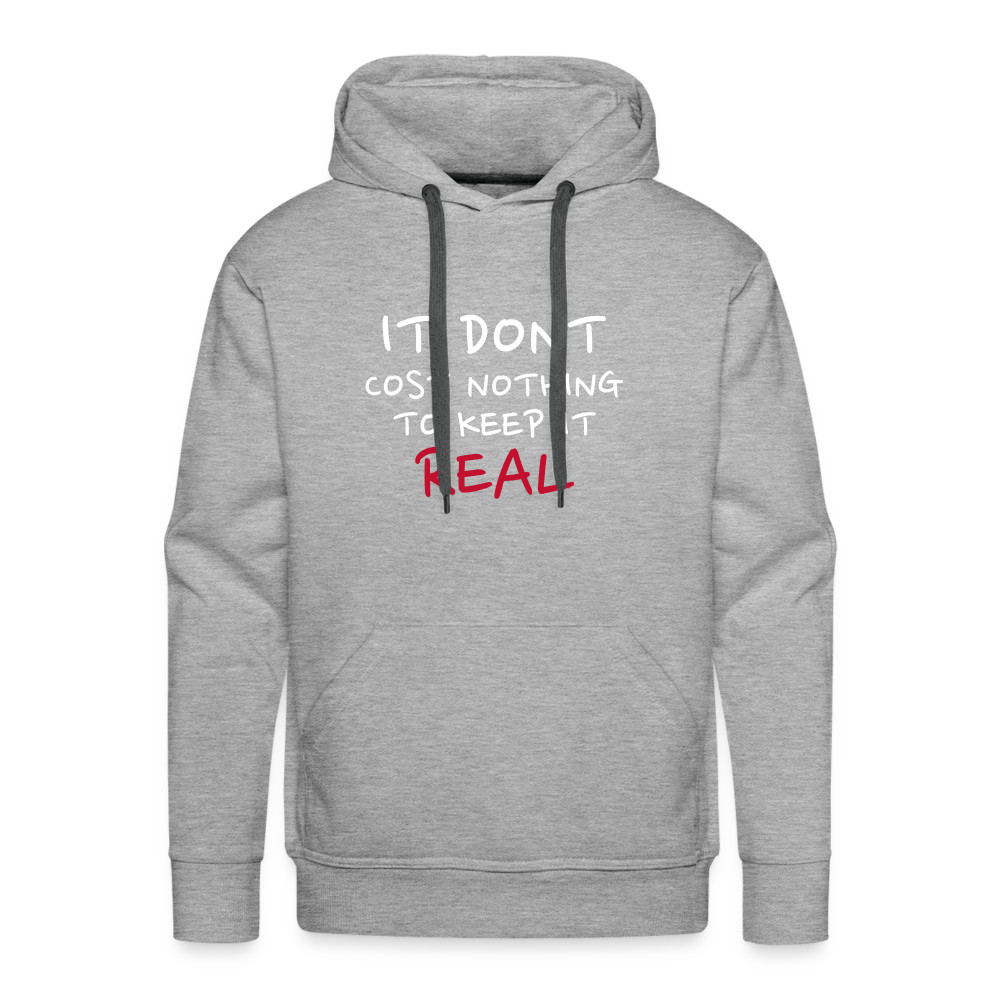 Real Men’s Premium Hoodie - heather grey