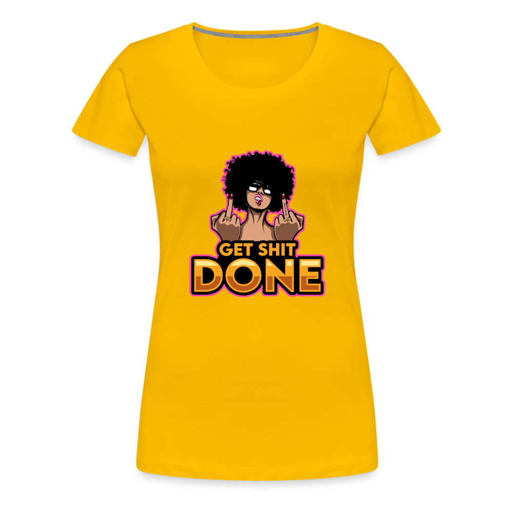 Women’s Premium T-Shirt Get It Done - sun yellow