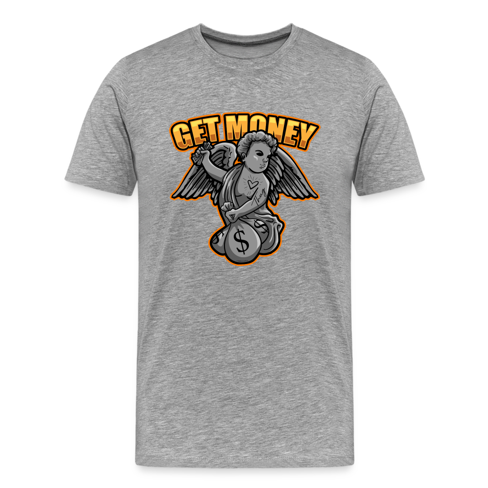 Men's Premium T-Shirt Get Money - heather gray