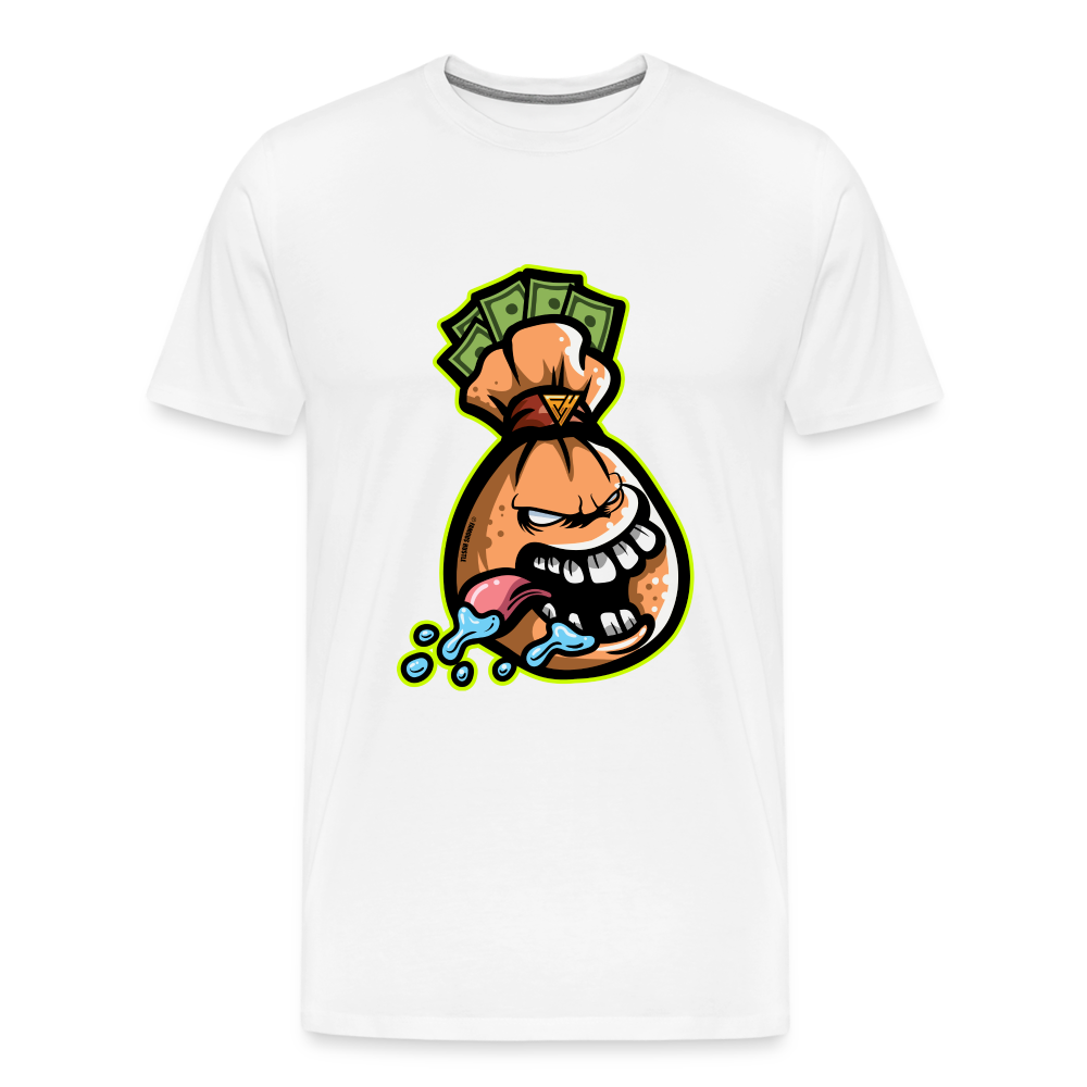 Men's Premium T-Shirt Greedy - white