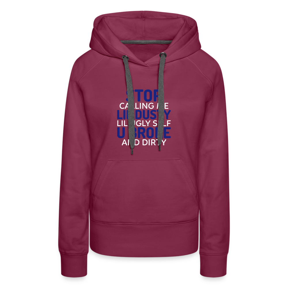 Stop Women’s Premium Hoodie - burgundy