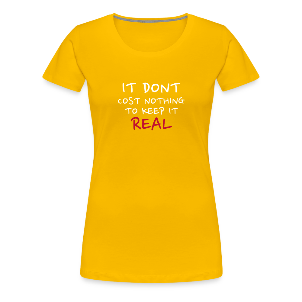 Real Women’s Premium T-Shirt - sun yellow