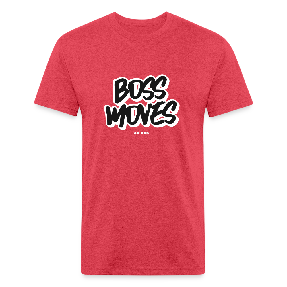 Boss Moves Fitted Cotton/Poly T-Shirt by Next Level - heather red