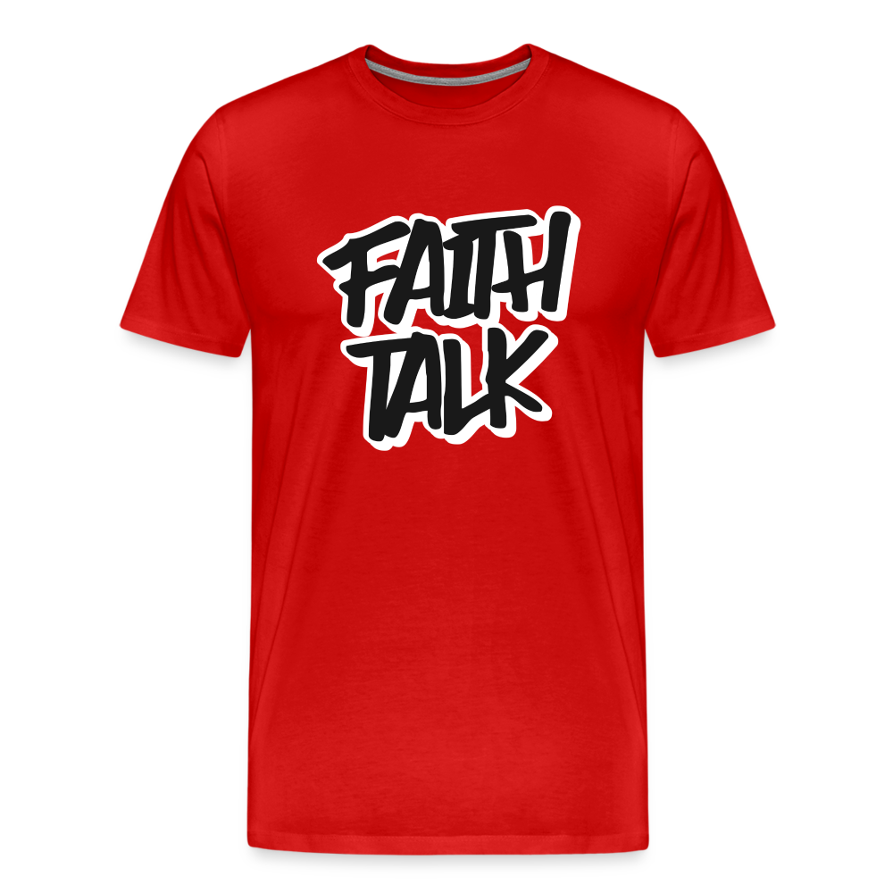 Faith Talk Men's Premium T-Shirt - red