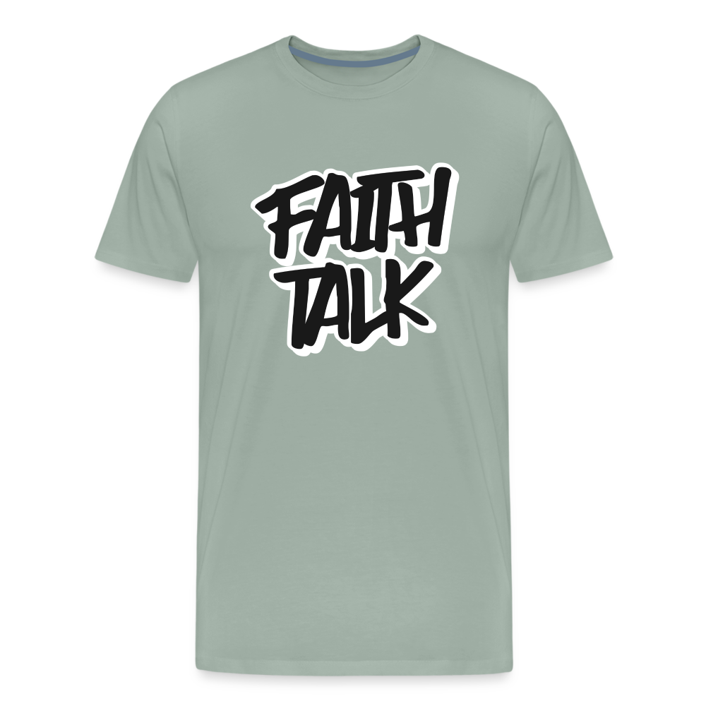 Faith Talk Men's Premium T-Shirt - steel green