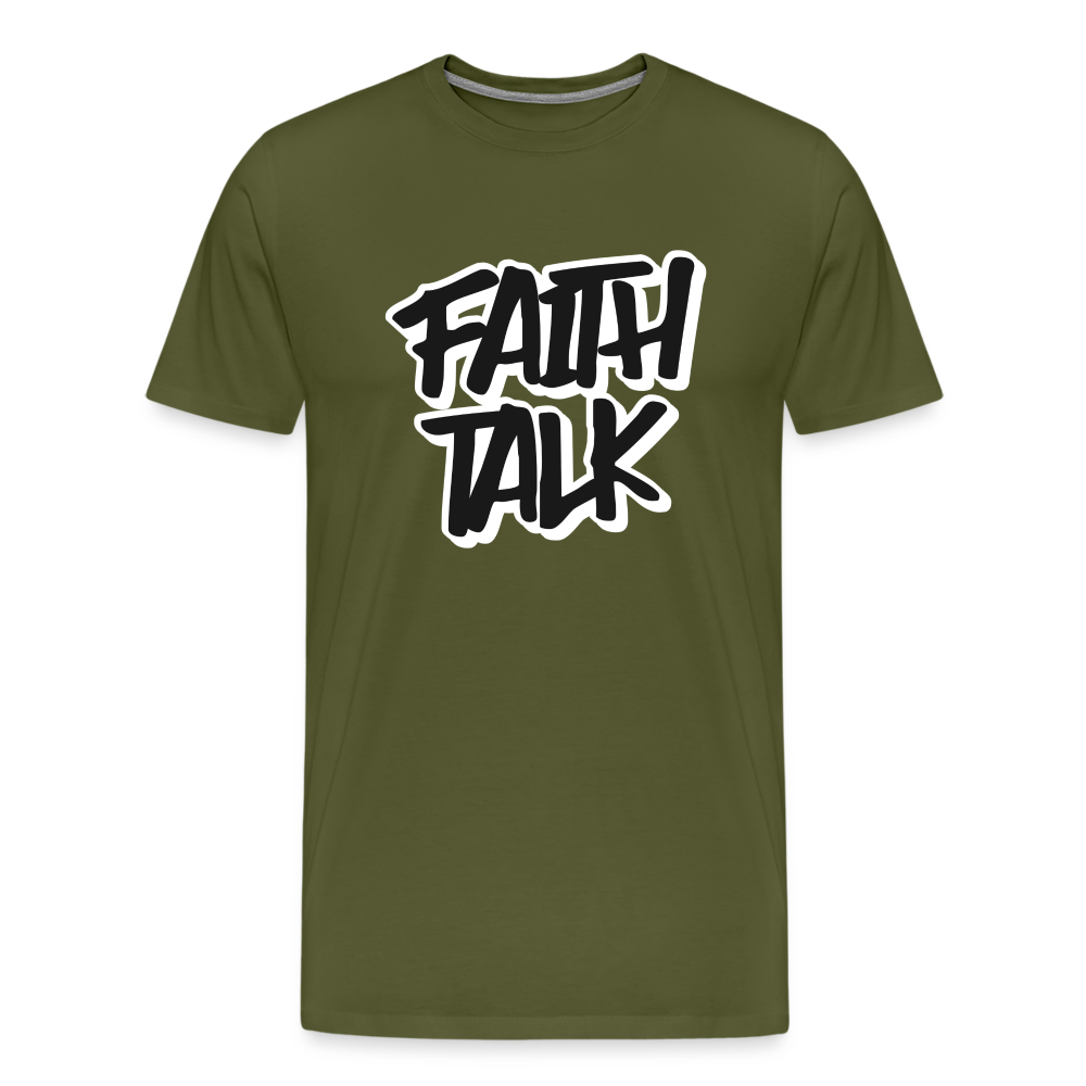 Faith Talk Men's Premium T-Shirt - olive green