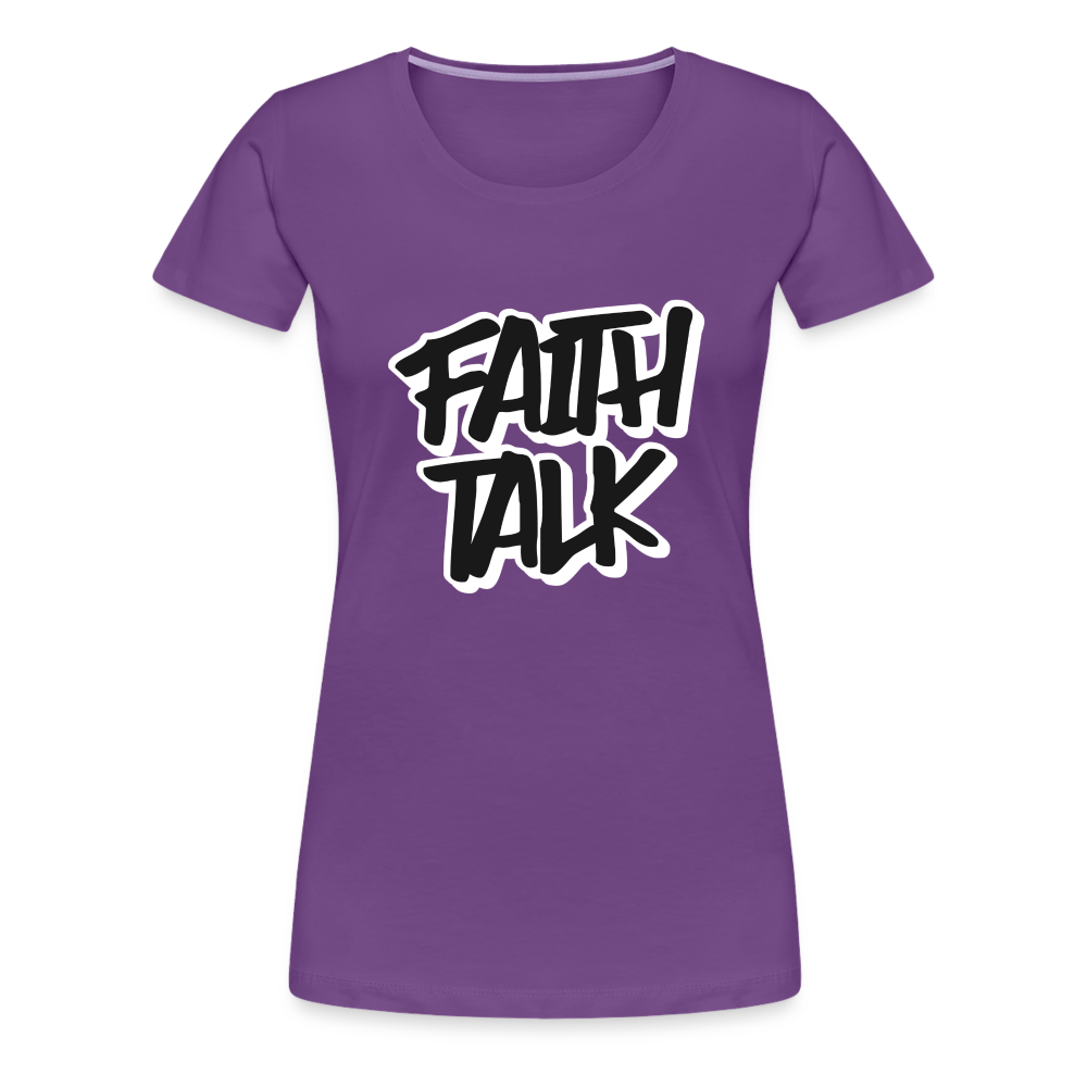 Faith Talk Women’s Premium T-Shirt - purple