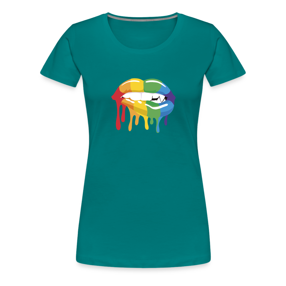 Smile Women’s Premium T-Shirt - teal