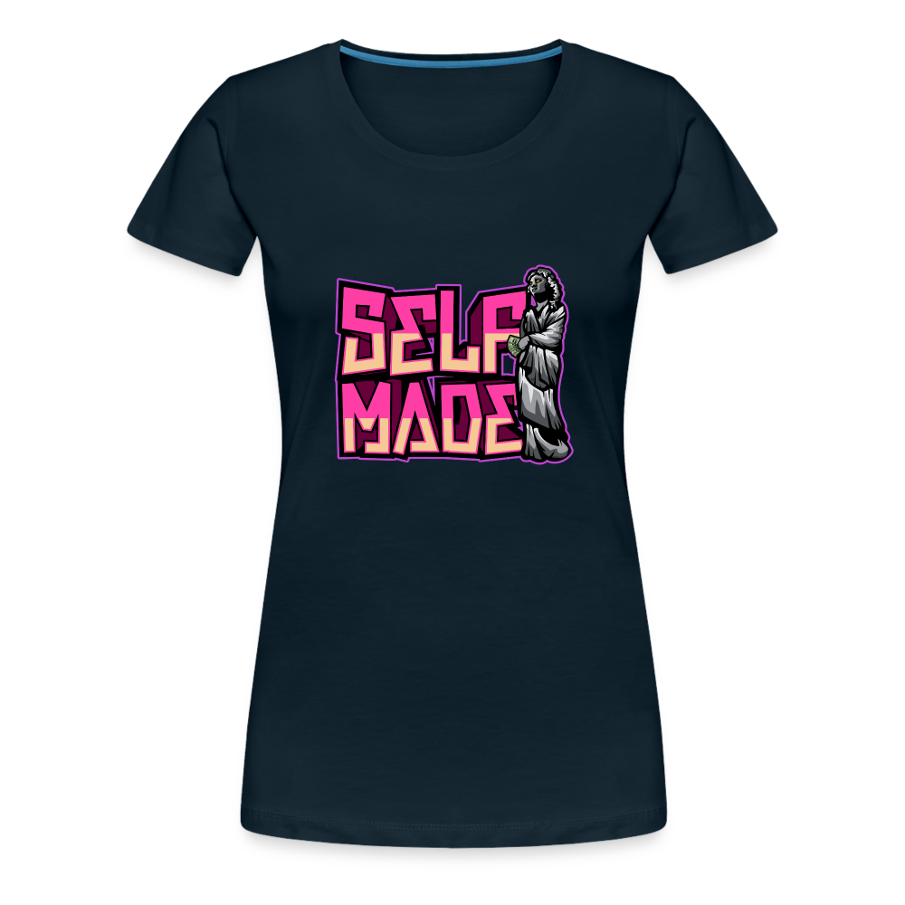 Women’s Premium T-Shirt Self Made - deep navy