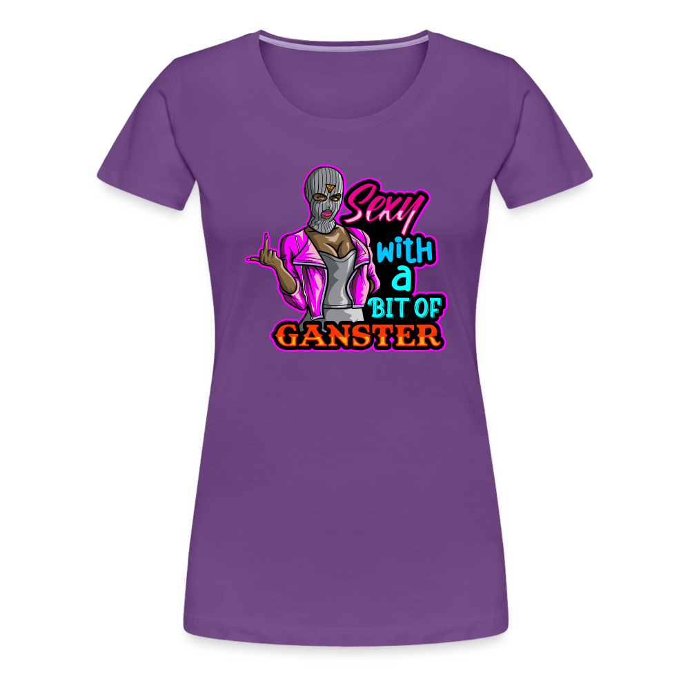 Sexy And Gangster Women’s Premium T-Shirt - purple