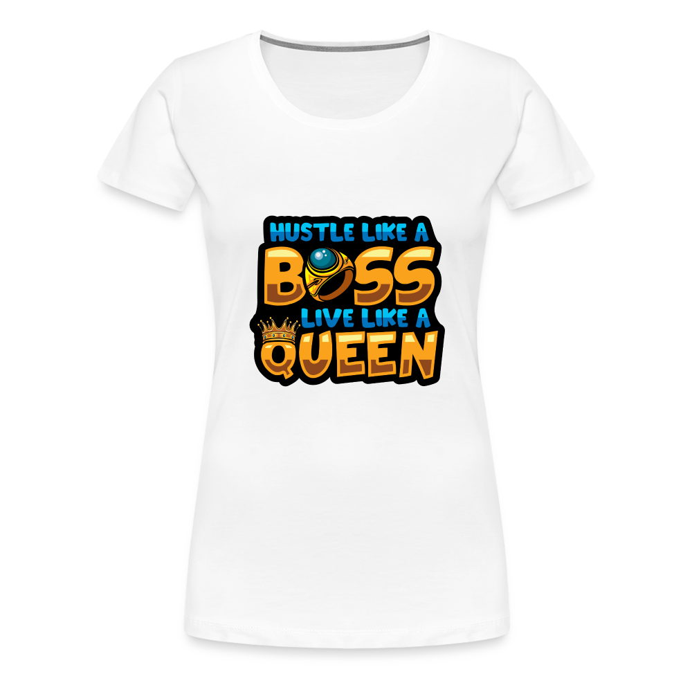 Women’s Premium T-Shirt Boss Queen - white