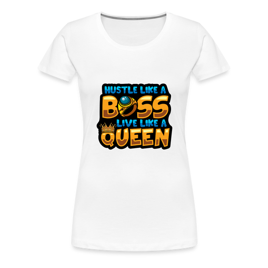 Women’s Premium T-Shirt Boss Queen - white