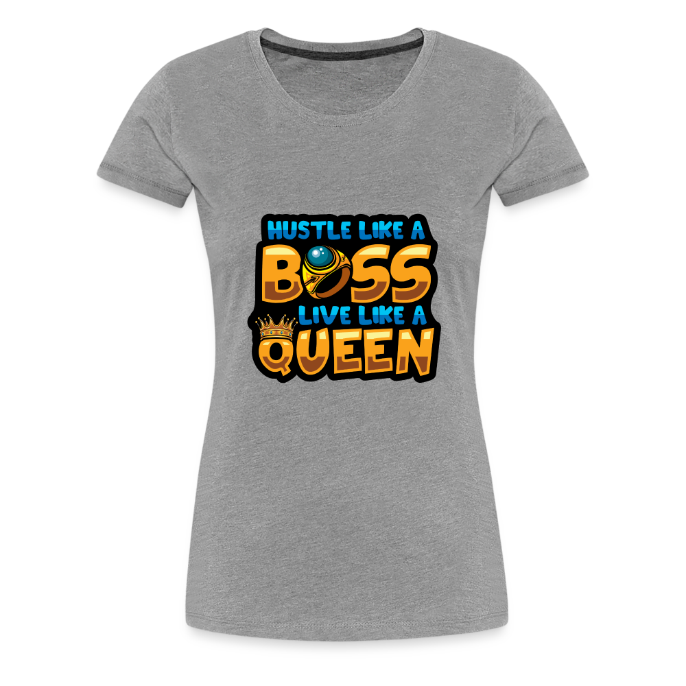 Women’s Premium T-Shirt Boss Queen - heather gray