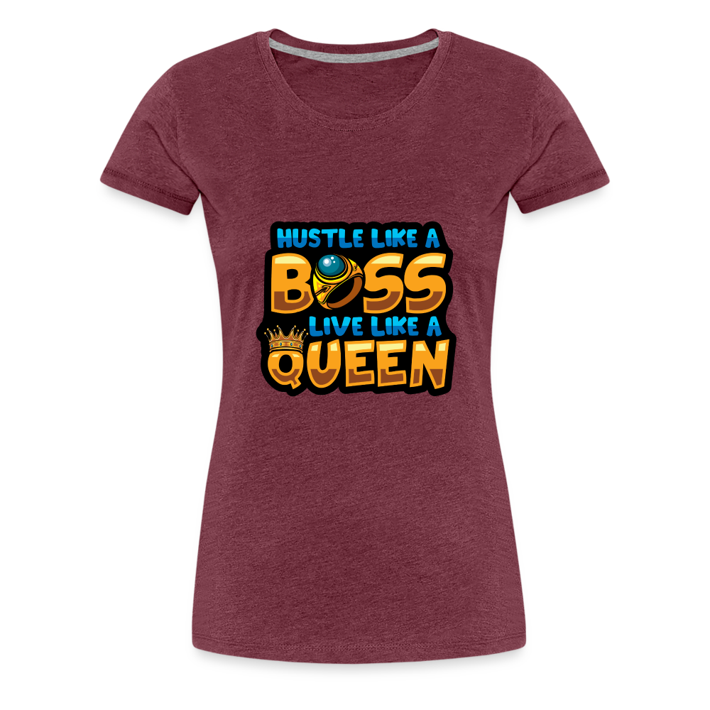 Women’s Premium T-Shirt Boss Queen - heather burgundy