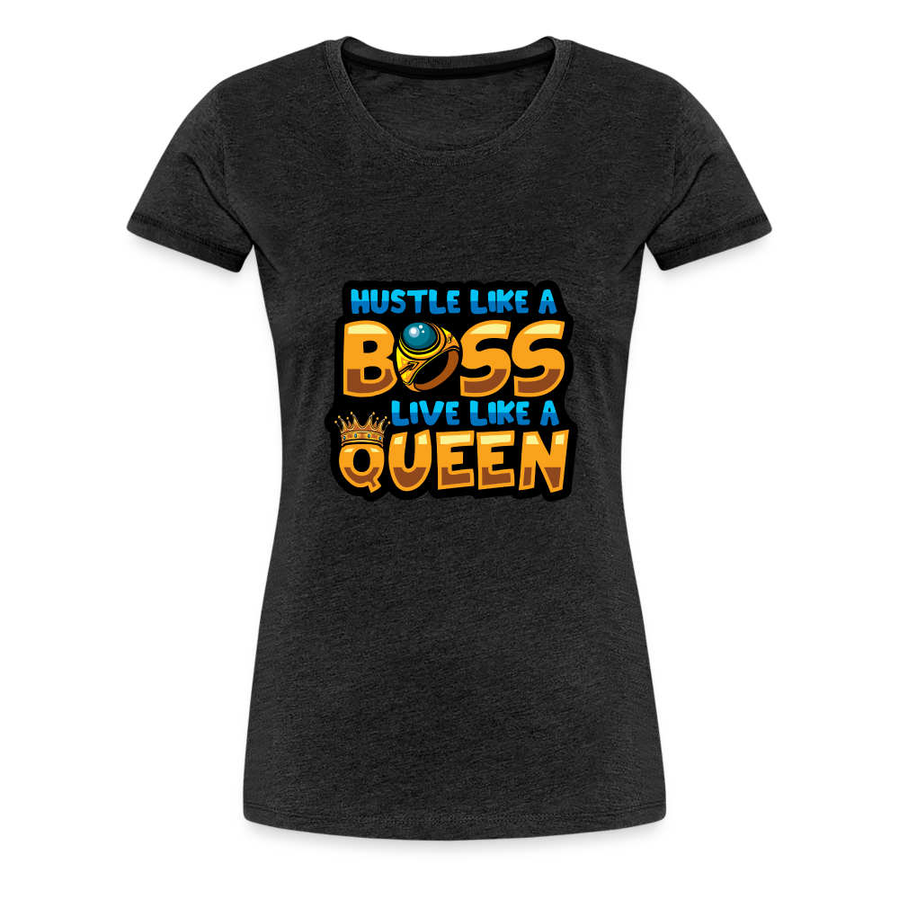 Women’s Premium T-Shirt Boss Queen - charcoal grey