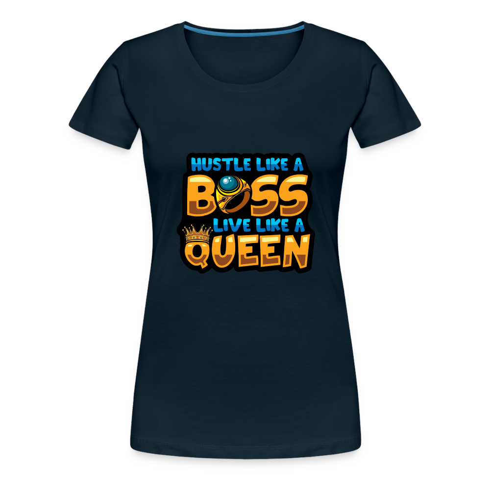 Women’s Premium T-Shirt Boss Queen - deep navy