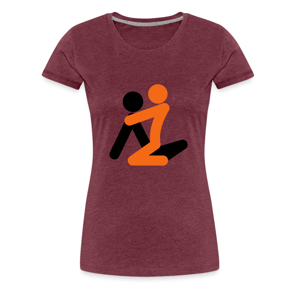 Couple Women’s Premium T-Shirt - heather burgundy