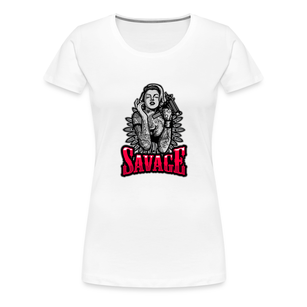 Savage Women’s Premium T-Shirt - white