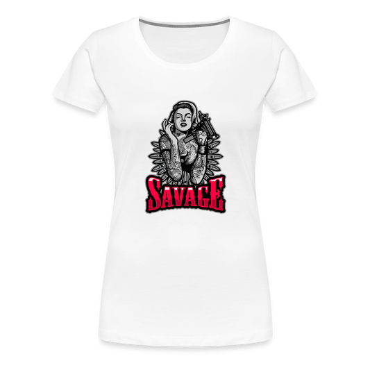 Savage Women’s Premium T-Shirt - white