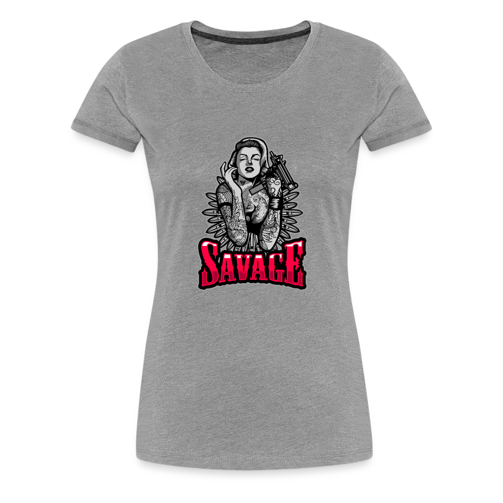 Savage Women’s Premium T-Shirt - heather gray