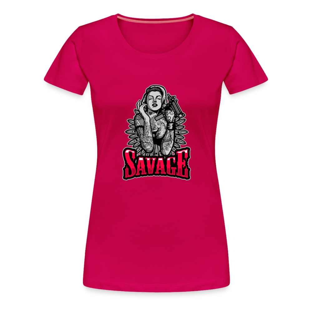 Savage Women’s Premium T-Shirt - dark pink