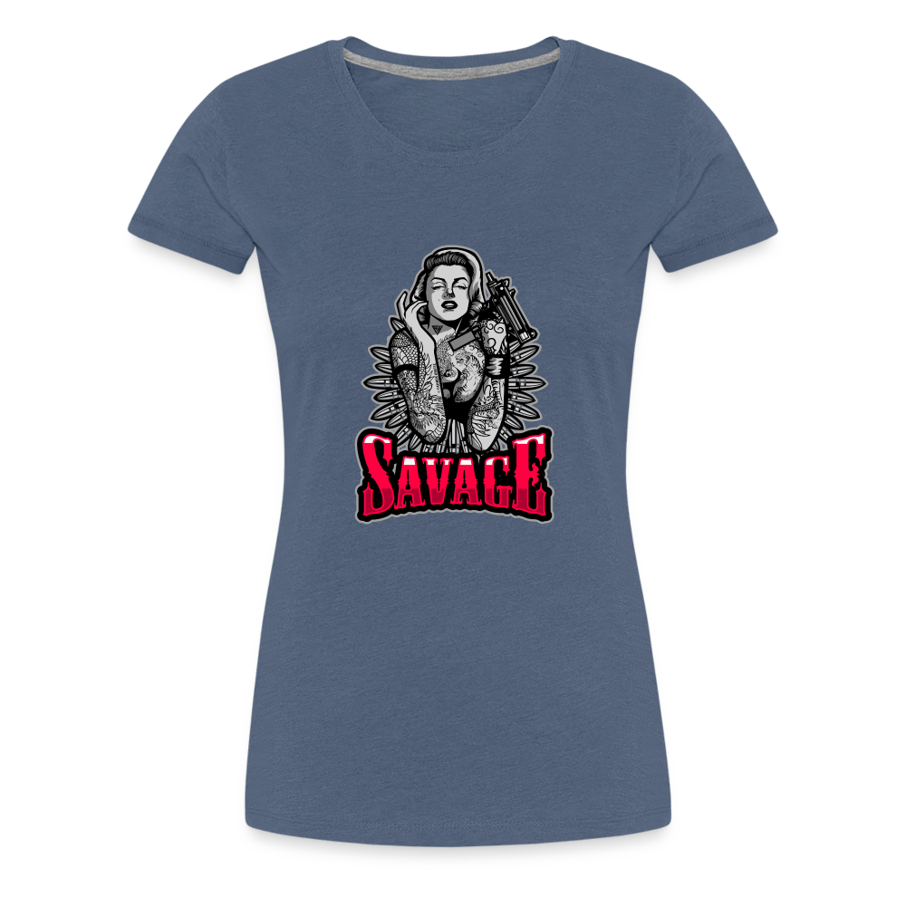 Savage Women’s Premium T-Shirt - heather blue