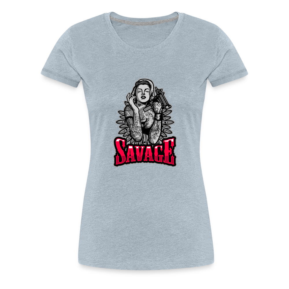 Savage Women’s Premium T-Shirt - heather ice blue