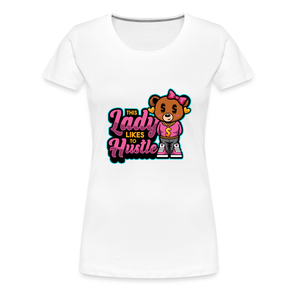 This Lady Hustle Women’s Premium T-Shirt - white