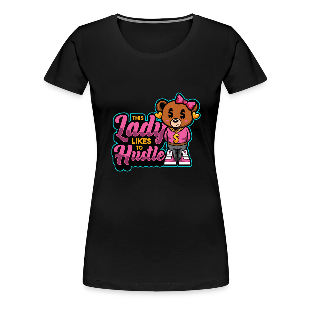 This Lady Hustle Women’s Premium T-Shirt - black