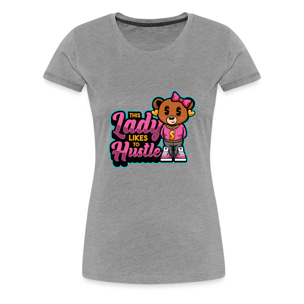 This Lady Hustle Women’s Premium T-Shirt - heather gray