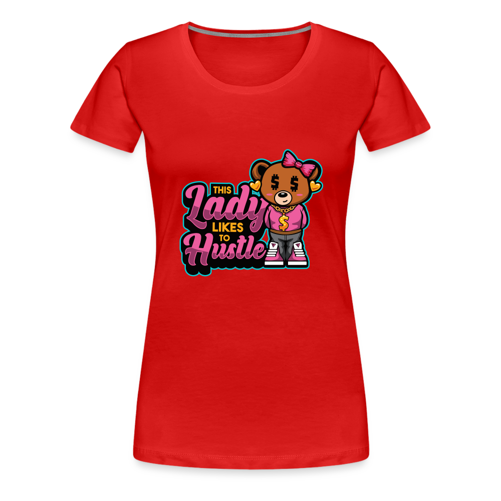 This Lady Hustle Women’s Premium T-Shirt - red