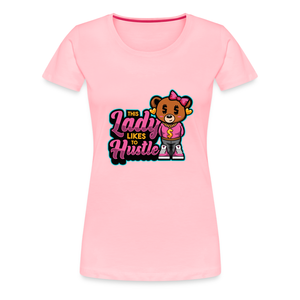 This Lady Hustle Women’s Premium T-Shirt - pink