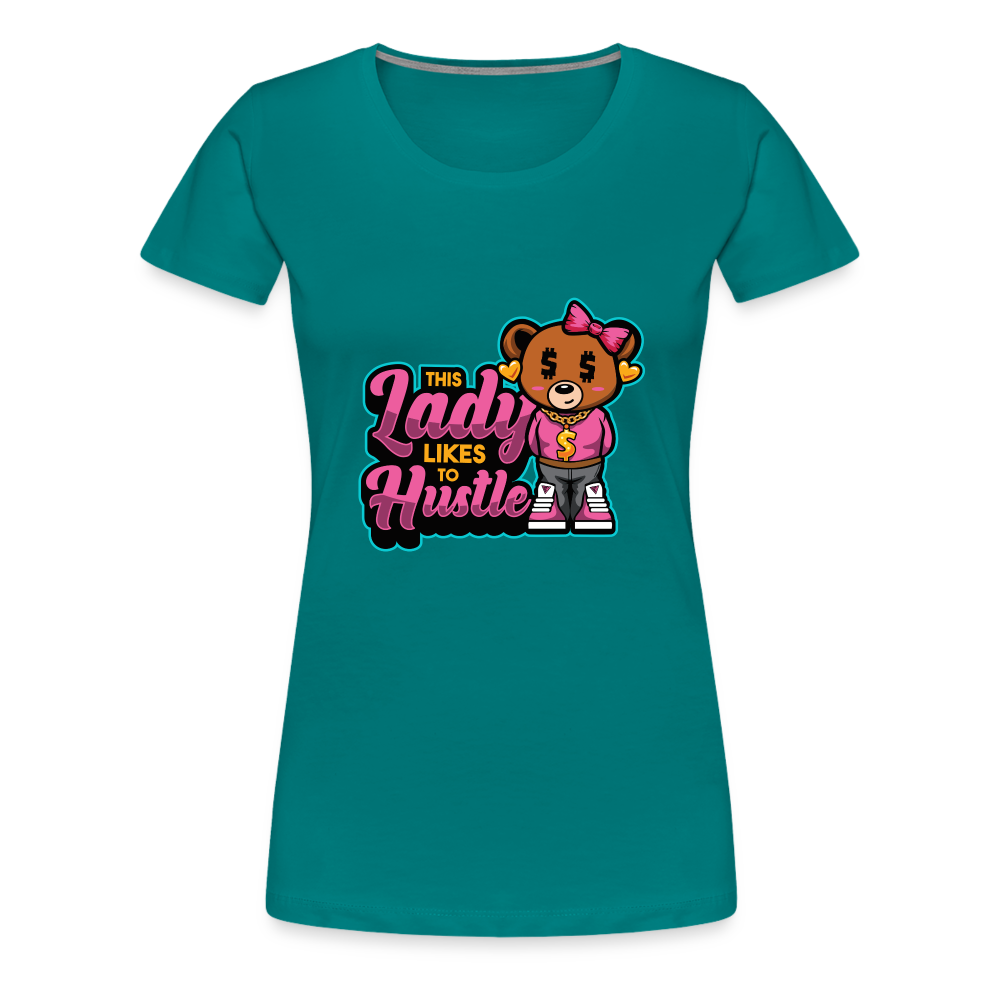 This Lady Hustle Women’s Premium T-Shirt - teal