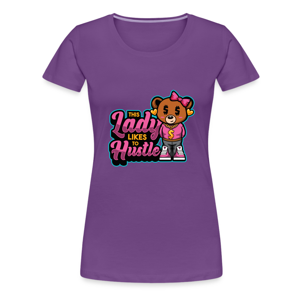 This Lady Hustle Women’s Premium T-Shirt - purple