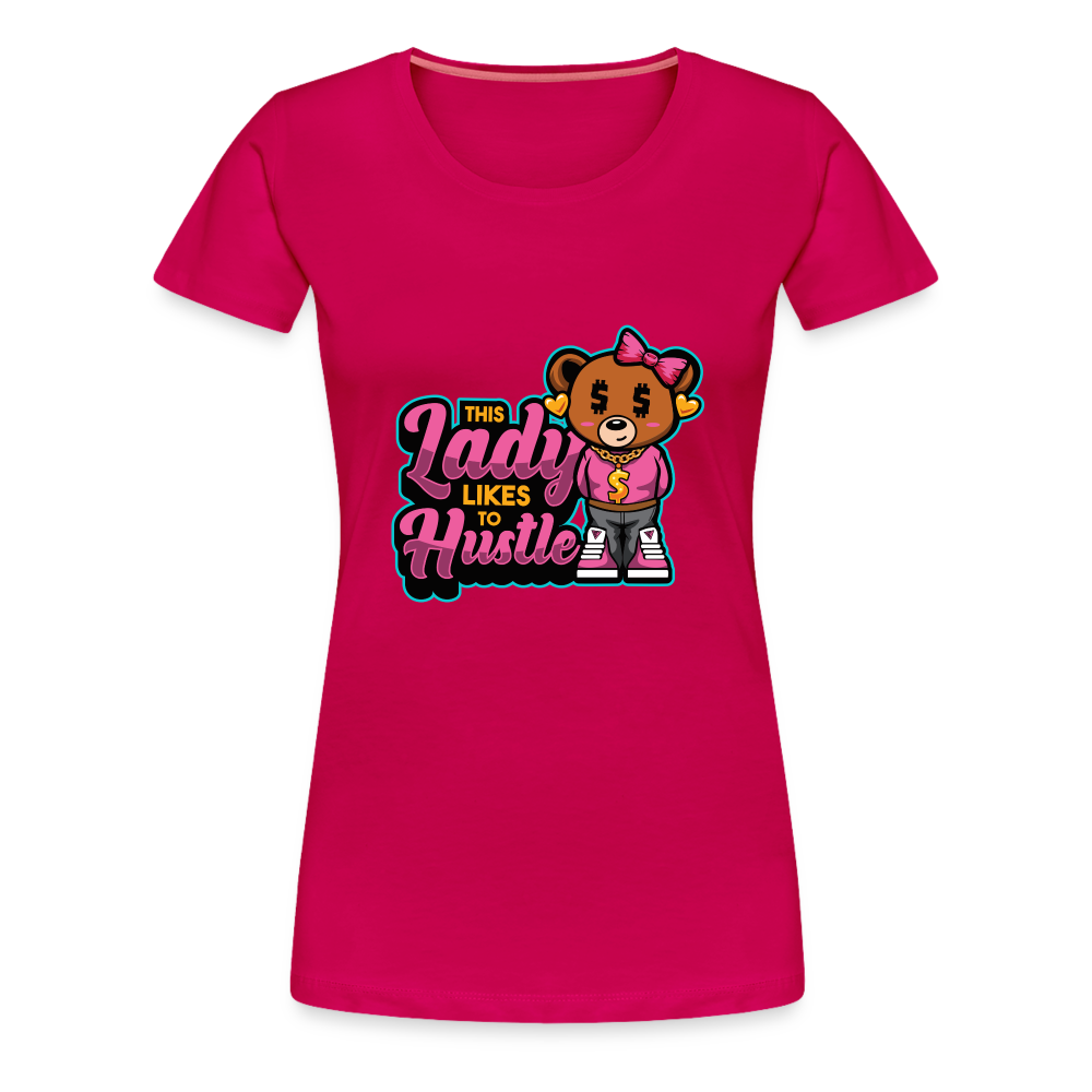 This Lady Hustle Women’s Premium T-Shirt - dark pink