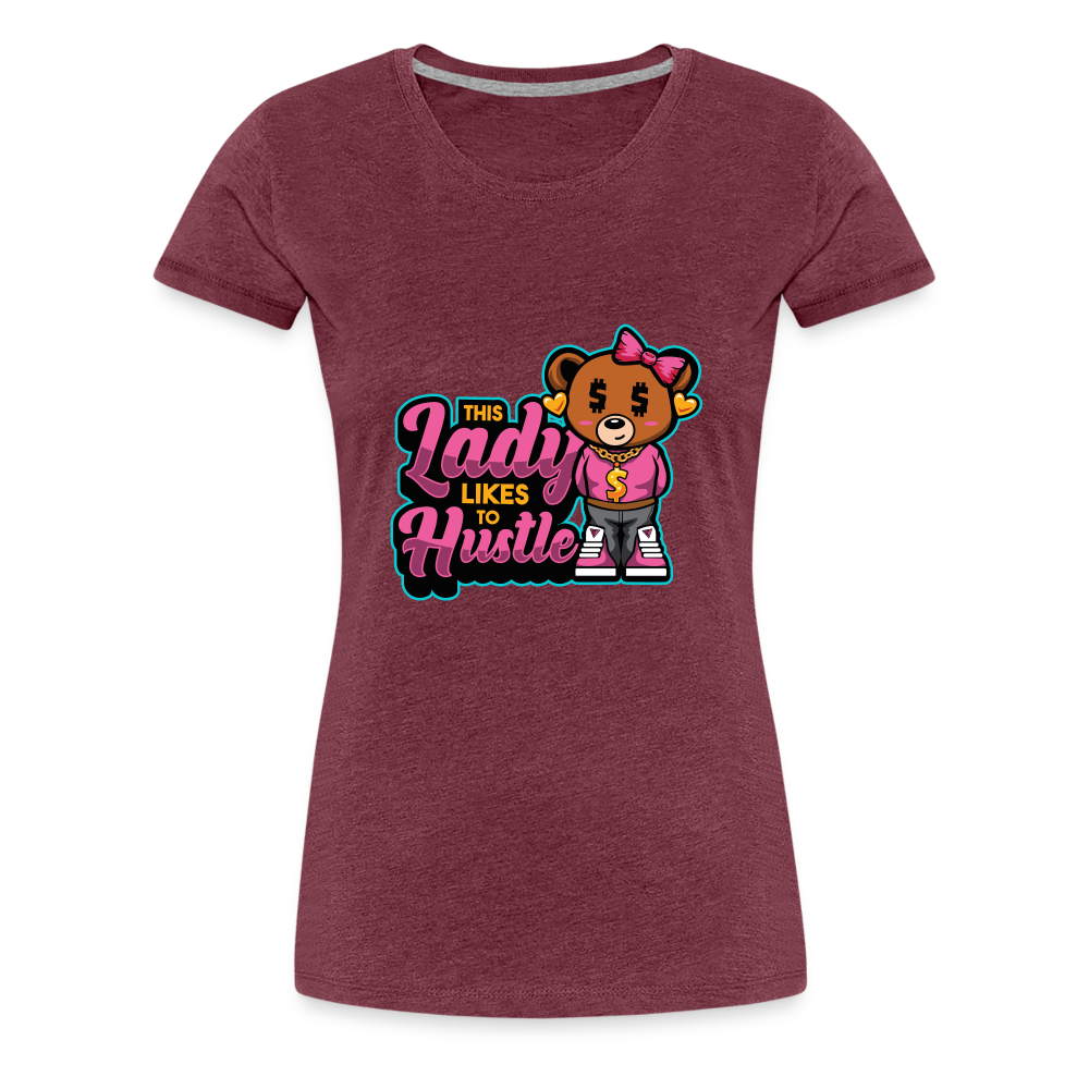 This Lady Hustle Women’s Premium T-Shirt - heather burgundy