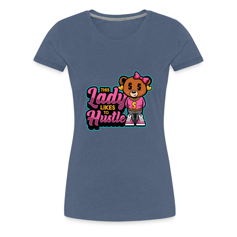 This Lady Hustle Women’s Premium T-Shirt - heather blue