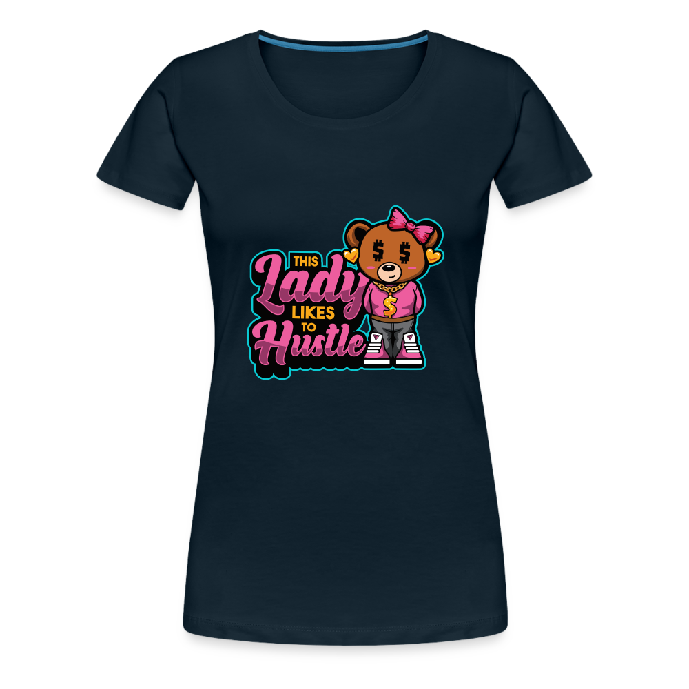 This Lady Hustle Women’s Premium T-Shirt - deep navy