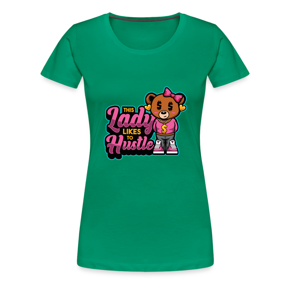 This Lady Hustle Women’s Premium T-Shirt - kelly green