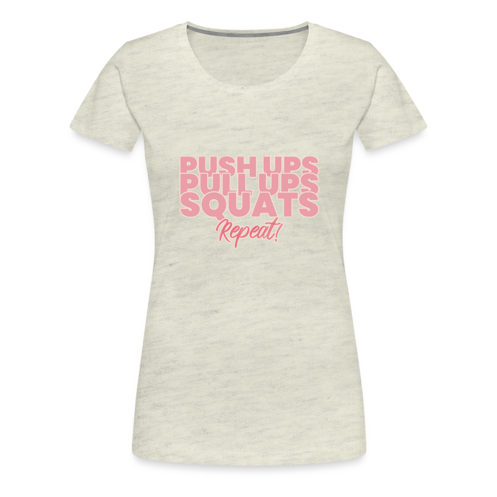 Repeat Women’s Premium T-Shirt - heather oatmeal