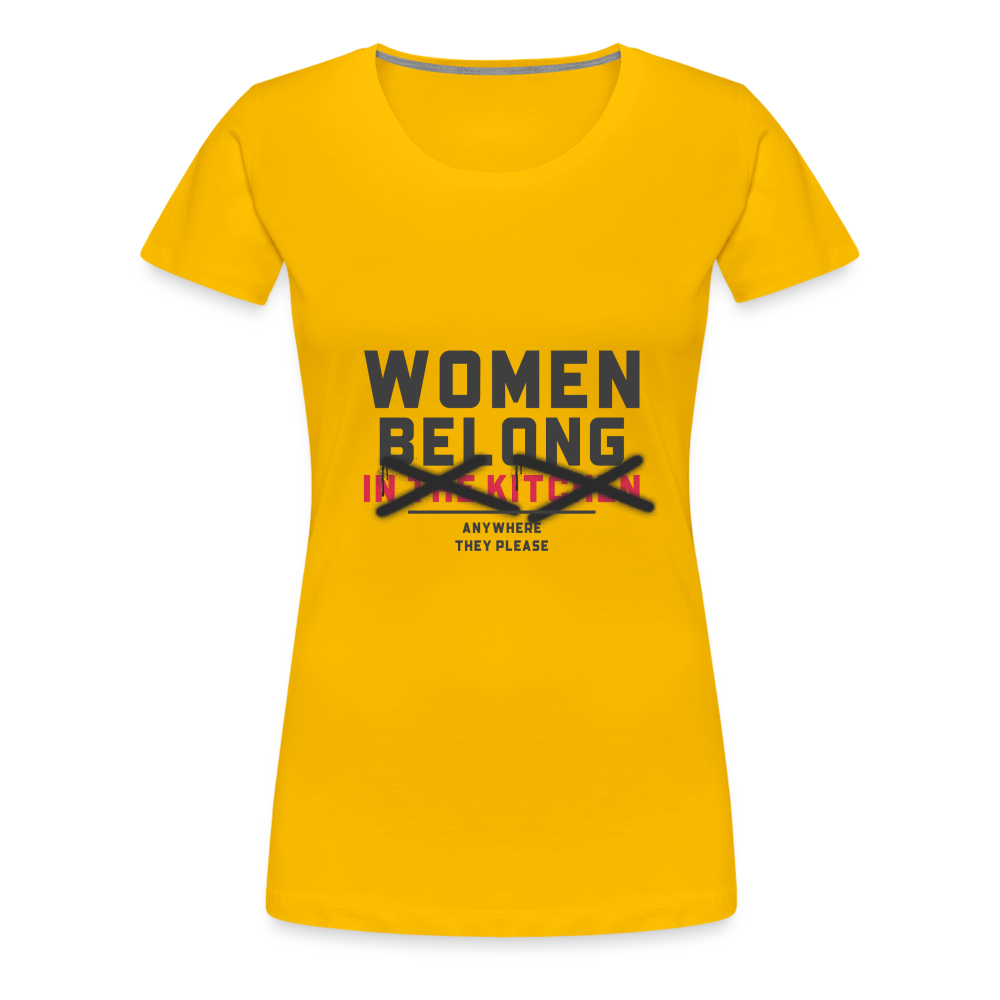 women Belong Women’s Premium T-Shirt - sun yellow