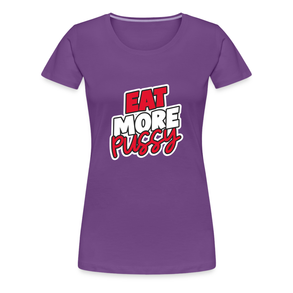 Eat More Women’s Premium T-Shirt - purple