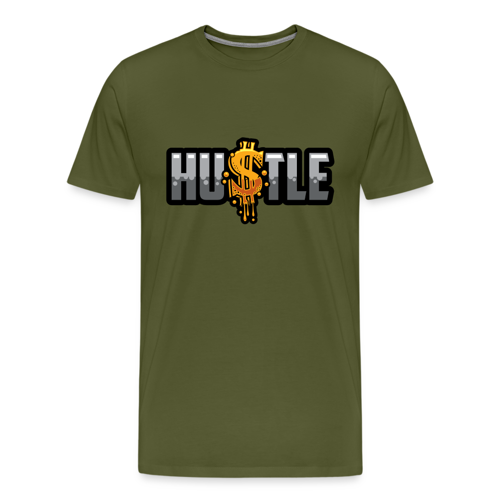 Hustle Men's Premium T-Shirt - olive green