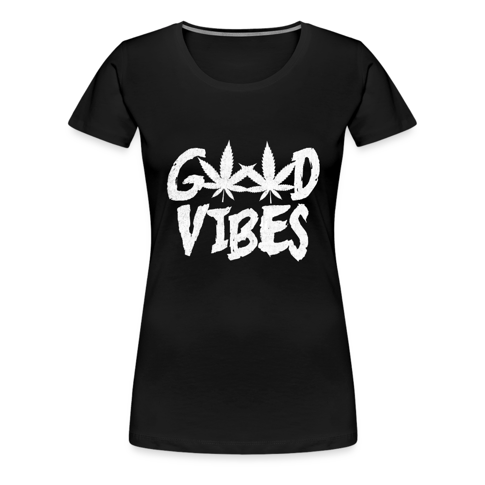 Good Vibes Women’s Premium T-Shirt - black