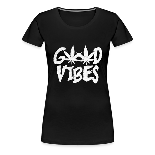 Good Vibes Women’s Premium T-Shirt - black