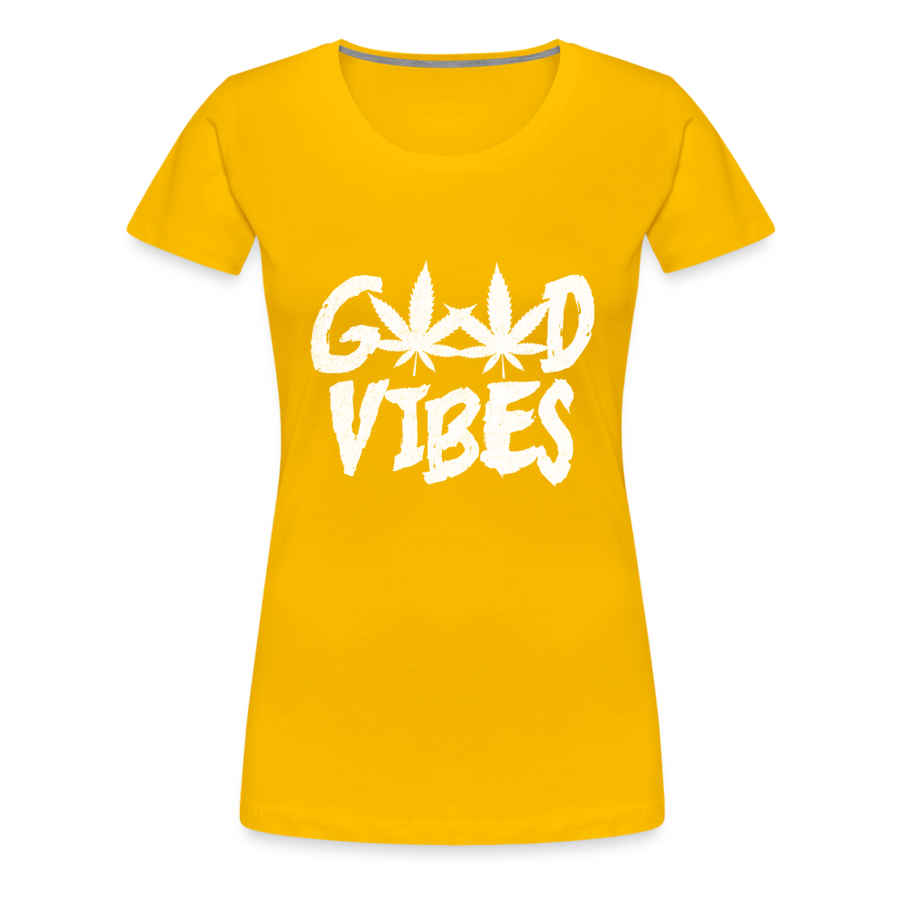 Good Vibes Women’s Premium T-Shirt - sun yellow