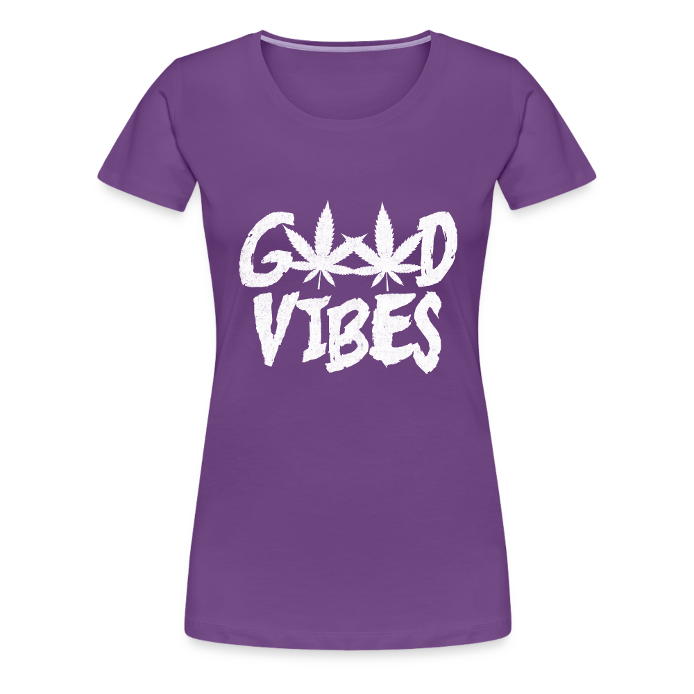 Good Vibes Women’s Premium T-Shirt - purple