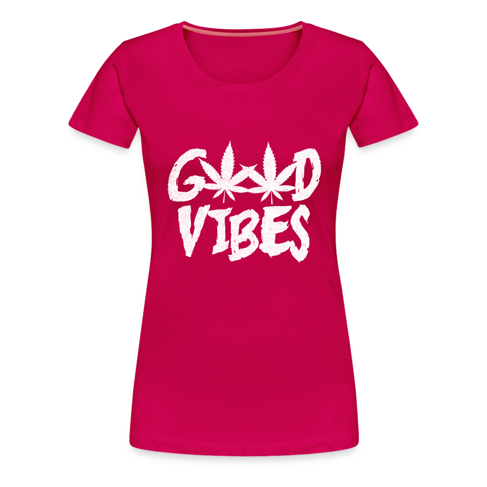 Good Vibes Women’s Premium T-Shirt - dark pink